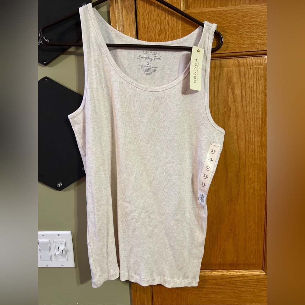 Sonoma Women's Light Beige Tank Top